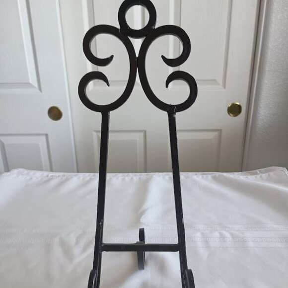Easel, Rustic Black Iron, Possibly Elk Lighting Photo Easel - Picture 1 of 8